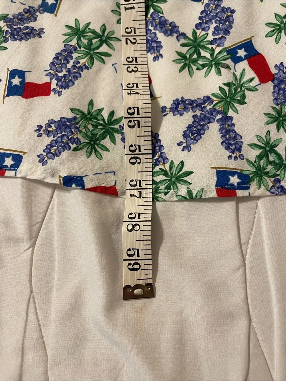 Texas Tablecloth with Texas State Flag and Texas Bluebonnets